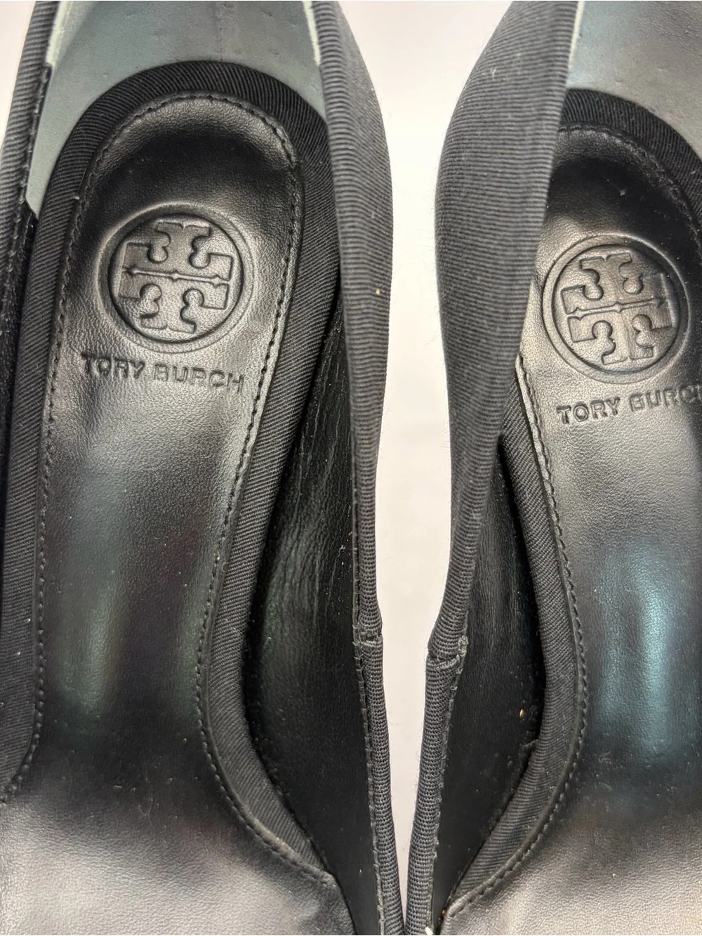 Tory Burch Aria Black Bow Pointed-Toe Suede Pumps sz 6.5
